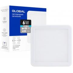 Фото Світильник LED Global 1-GSP-01-0641-S 6W 4100K  - Магазин MASMART
