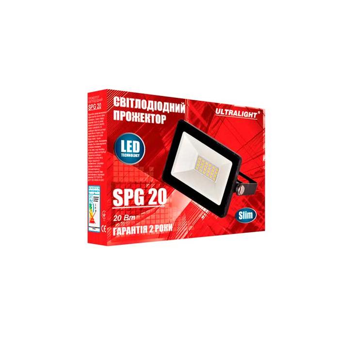 Фото Прожектор LED Ultralight SPG Slim 20W 6400K IP65 - Магазин MASMART