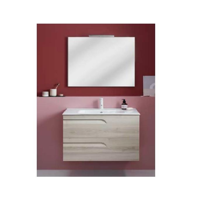 Фото Комплект мебели Royo C0072388 Vitale 80: тумба с раковиной и зеркалом (светло-серый) - Магазин MASMART