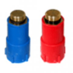 Фото Заглушка монтажна пластик/латунь Go-Plast 1/2" (червона)  - Магазин MASMART