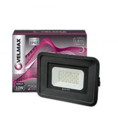 Фото Прожектор LED Velmax V-FL-106 10W 6200K IP65 черный  - Магазин MASMART