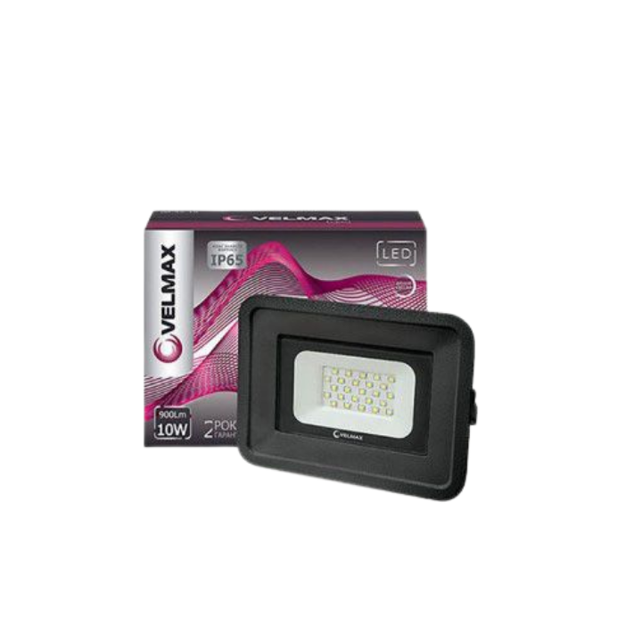Фото Прожектор LED Velmax V-FL-106 10W 6200K IP65 черный - Магазин MASMART