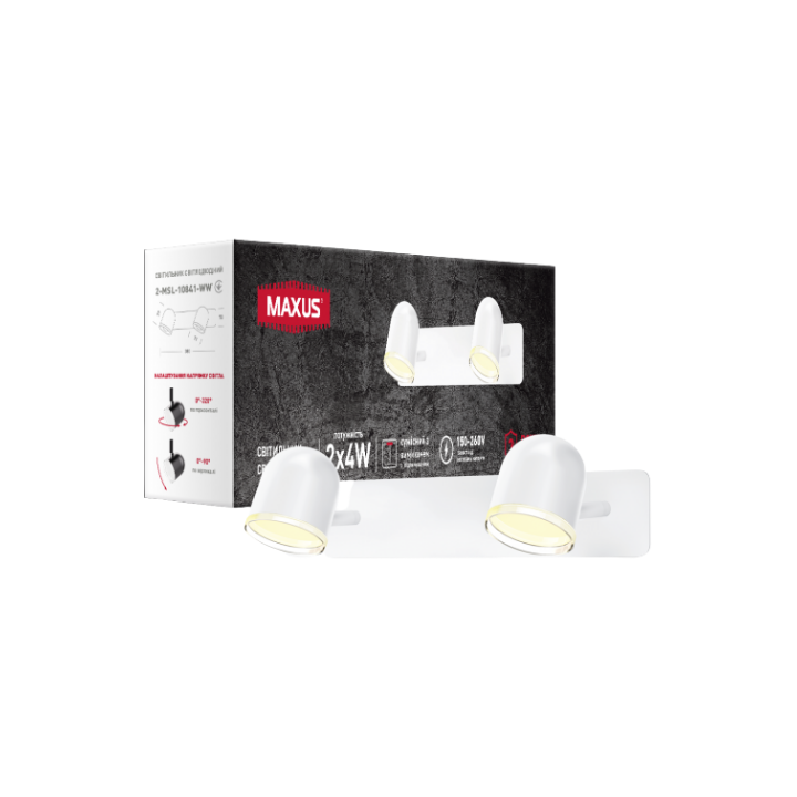 Фото Світильник LED Maxus 2-MSL-10841-WW 8W 4100K білий - Магазин MASMART