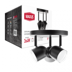 Фото Світильник LED Maxus 3-MSL-11241-RB 12W 4100K чорний  - Магазин MASMART