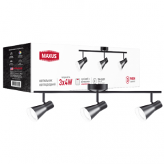 Фото Світильник LED Maxus 3-MSL-21241-CB 12W 4100K чорний  - Магазин MASMART