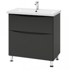 Фото Тумба напольная AquaStyle Ева 70 см графит (без умывальника)  - Магазин MASMART