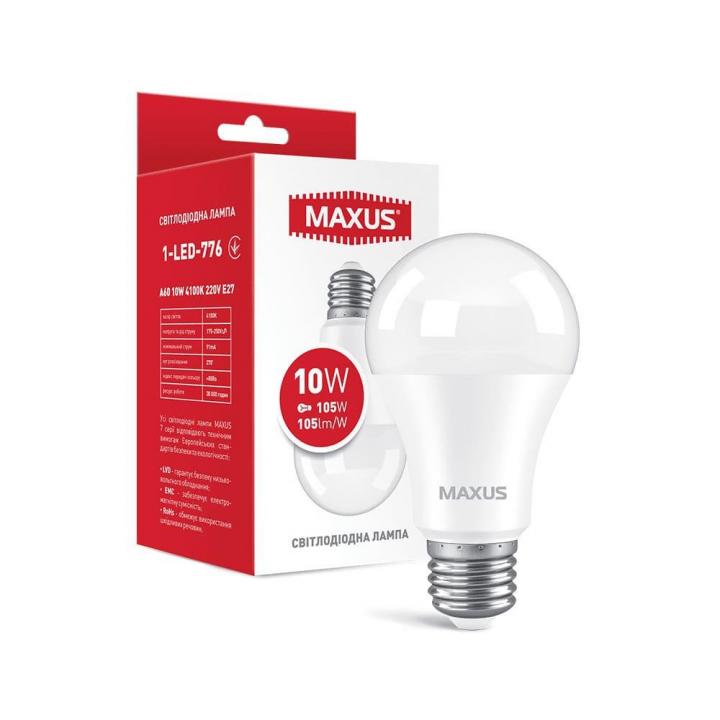 Фото Лампа Maxus 1-LED- 562/776 A60 10W 4100K 220V E27 - Магазин MASMART