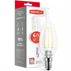 Фото Лампа Maxus 1-LED-539 C37 FM-T 4W 3000K 220V E14  - Магазин MASMART