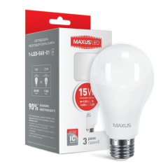 Фото Лампа Maxus 1-LED- 568/782 A70 15W 4100K 220V E27  - Магазин MASMART