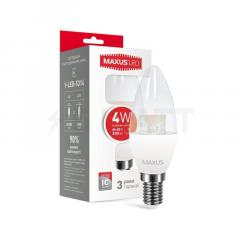 Фото Лампа Maxus 1-LED-5314 C37 CL-C 4W 4100K 220V E14  - Магазин MASMART
