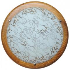 Фото 27190 Світильник Модерн білий/дуб 2х60 Вт Е27 d300 -...  - Магазин MASMART