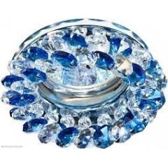 Фото Светильник точечный CD 2121 прозрачный синий / хром  - Магазин MASMART