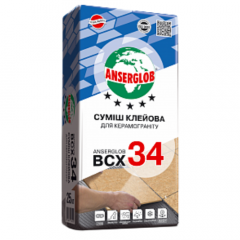 Фото Клей для керамограніту Anserglob BCX34 25кг  - Магазин MASMART