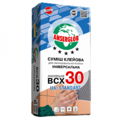 Фото Клей для плитки Anserglob BCX30 25кг  - Магазин MASMART