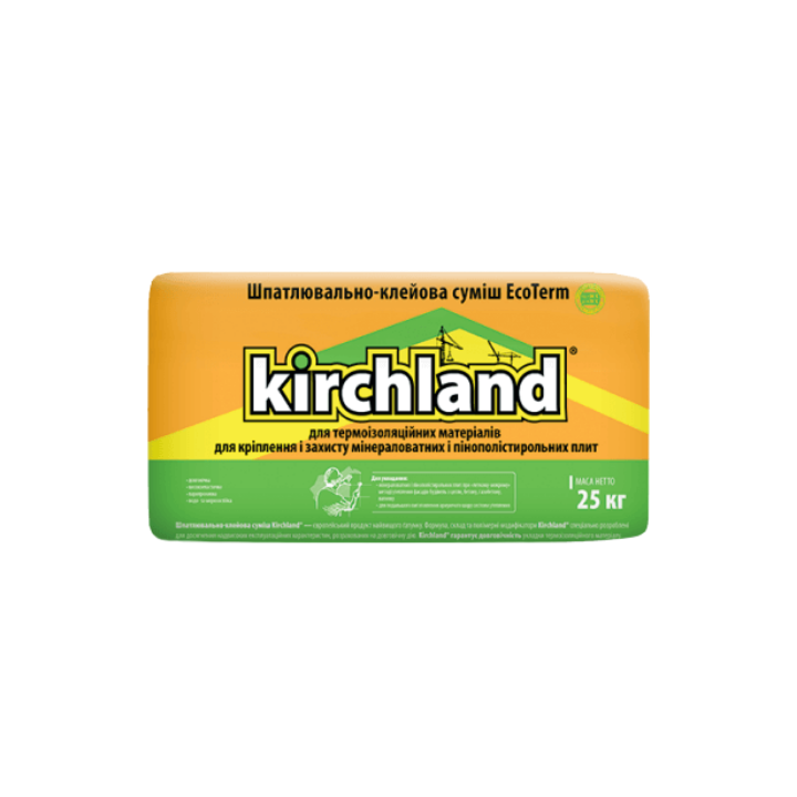 Фото Клей для приклеивания и армирования Kirchland EcoTerm (для ППС и минваты) 25 кг - Магазин MASMART