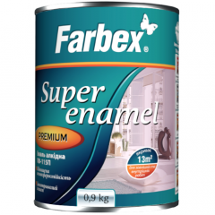 Фото Эмаль алкидная Farbex ПФ-115П черная 0,9 кг  - Магазин MASMART