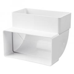 Фото Коліно вертикальне для пласких каналів Vents 5252 55х110 90°  - Магазин MASMART