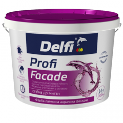 Фото Фарба фасадна латексна Delfi Profi Facade біла 7 кг  - Магазин MASMART