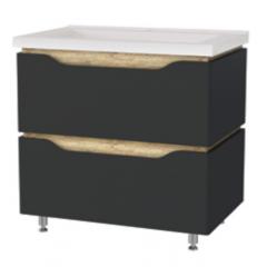 Фото Тумба напольная Mirater Sacramento 70 см (антрацит) с...  - Магазин MASMART