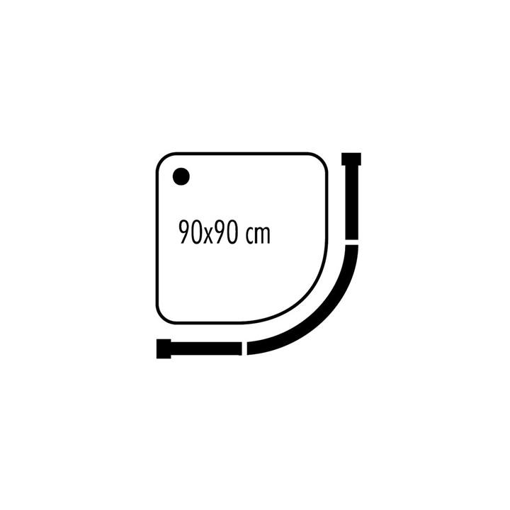 Фото Карниз у ванну Spirella Ova Rondo 90х90 см (10.31146)  - Магазин MASMART