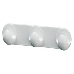 Фото Планка на 3 крючка Bisk белая 05760  - Магазин MASMART