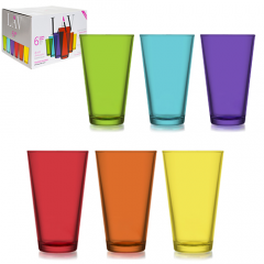 Фото Набор стаканов S&T 7-016 Радуга 6 шт. 320 мл - снято с...  - Магазин MASMART