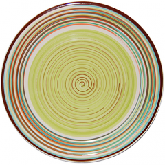 Фото Тарілка S&T 5116-1 Смужка зелена 10,5\' - знято з...  - Магазин MASMART