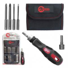 Фото Викрутка реверсивна Intertool VT-1026 з комплектом...  - Магазин MASMART