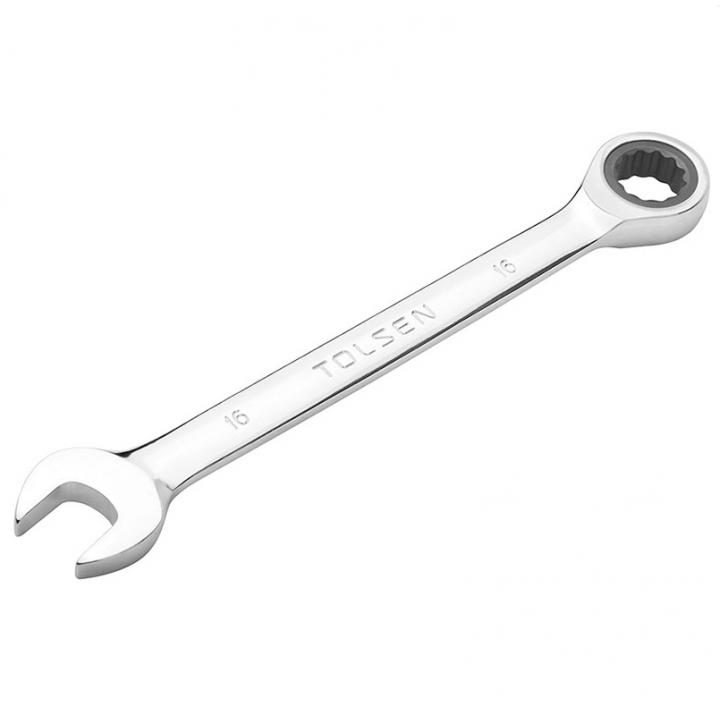 Фото Ключ комбинированный храповой Tolsen 15-211 15 мм - Магазин MASMART