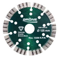 Фото Диск алмазний сегментний Gröne 2280-200125 125x22,23 мм  - Магазин MASMART