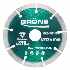 Фото Диск алмазный сегментный Gröne 2280-180125 125x22,23 мм  - Магазин MASMART