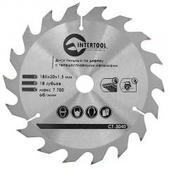 Фото Диск пиляльний Intertool CT-3040 185х20х1,5 мм 18T  - Магазин MASMART