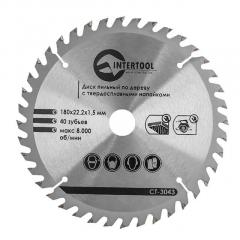 Фото Диск пиляльний Intertool CT-3043 180х22х1,5 мм 40T  - Магазин MASMART