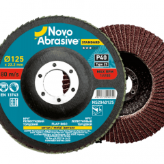 Фото Круг пелюстковий T27 125х22,2 P80 Novoabrasive Standard  - Магазин MASMART