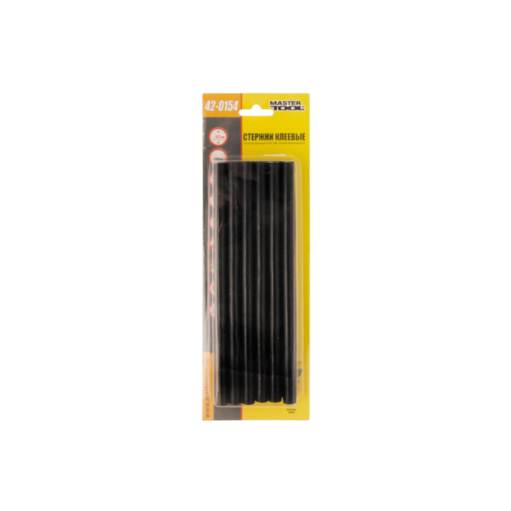 Фото Стержни клеевые черные MasterTool 42-0154 11,2x200 мм 12 шт. - Магазин MASMART