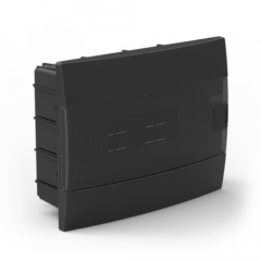 Фото Щиток внутренний Horoz на 8 модулей черный  - Магазин MASMART