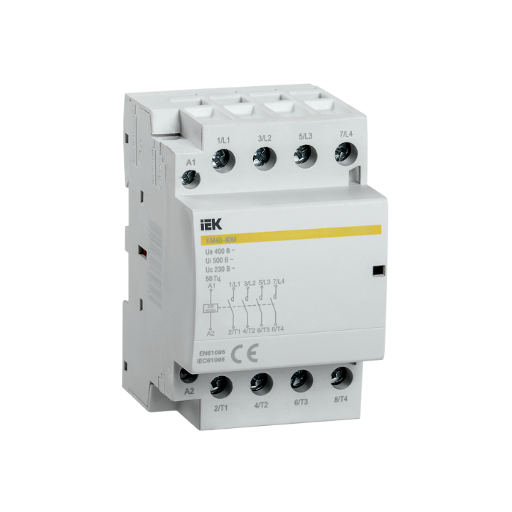 Фото Контактор модульний IEK КМ40-40 AС/DC (MKK21-40-40) - Магазин MASMART