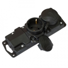 Фото Колодка Bylectrica Р16-415 с заземлением 2 гнезда в...  - Магазин MASMART