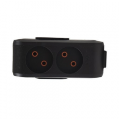 Фото Колодка Viko Multi-Let без заземления 2 гнезда черная  - Магазин MASMART