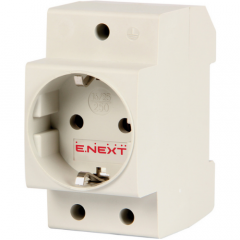 Фото Розетка e.socket.pro.din.tms з заземленням s004002  - Магазин MASMART
