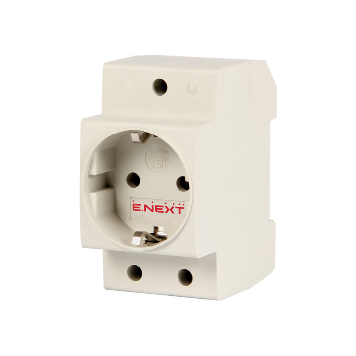 Фото Розетка e.socket.pro.din.tms c заземлением s004002 - Магазин MASMART