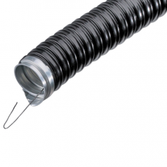 Фото Металлорукав 21 мм в ПВХ оболочке с протяжкой чёрный...  - Магазин MASMART