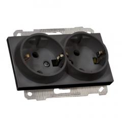 Фото Механізм розетки подвійної з заземленням Mutlusan Rita...  - Магазин MASMART