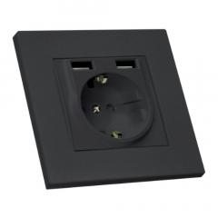 Фото Розетка с заземлением Mutlusan Rita 16А та 2 USB 2,4А...  - Магазин MASMART