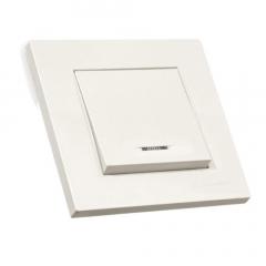 Фото Вимикач одноклавішний з підсвіткою Mutlusan Rita 10А білий  - Магазин MASMART