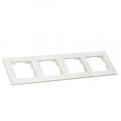 Фото Рамка горизонтальная четырехместная Mutlusan Rita белый  - Магазин MASMART