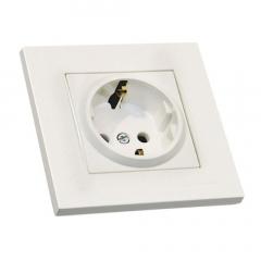 Фото Розетка з заземленням Mutlusan Rita 16А білий  - Магазин MASMART
