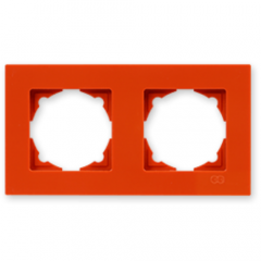 Фото Рамка горизонтальна подвійна Gunsan Moderna помаранчева  - Магазин MASMART