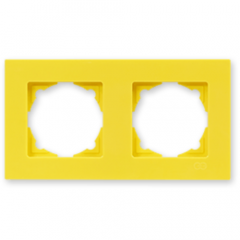 Фото Рамка горизонтальная двойная Gunsan Moderna желтая  - Магазин MASMART