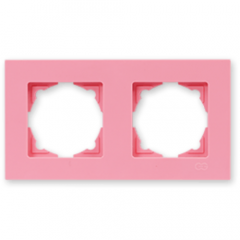 Фото Рамка горизонтальная двойная Gunsan Moderna розовая  - Магазин MASMART